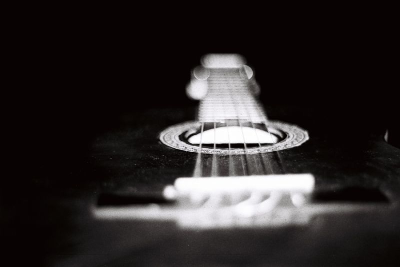 Silver guitar...