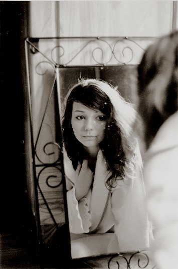 black and white lady