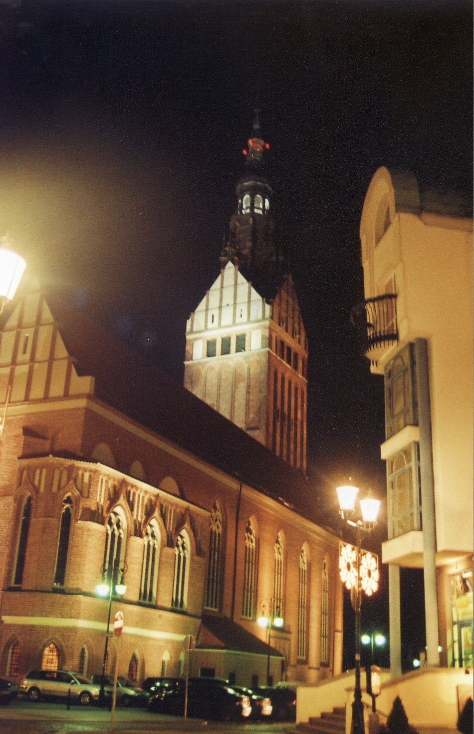 elbląska starówka nocą
