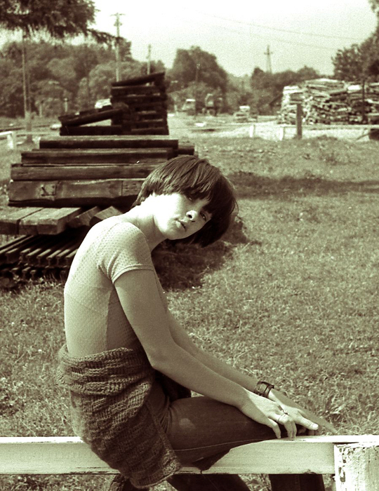 Moja siostra Ania w Cisnej 1978