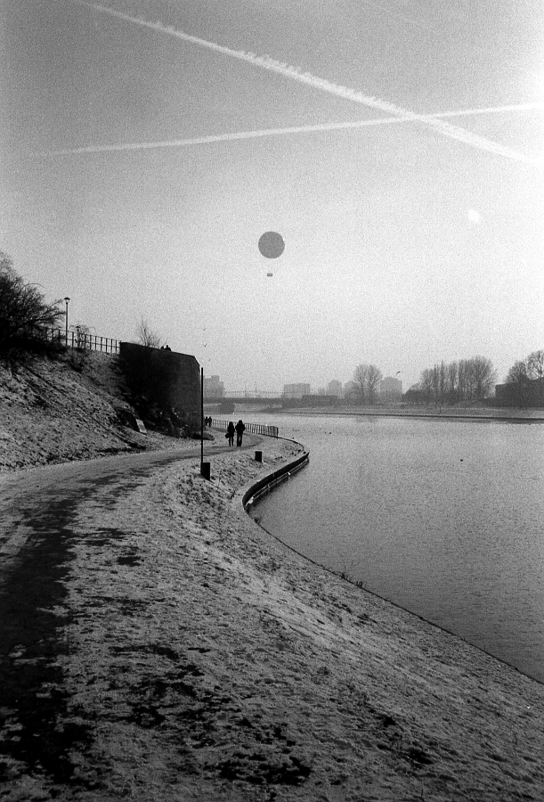 Kraków, zima, balą.